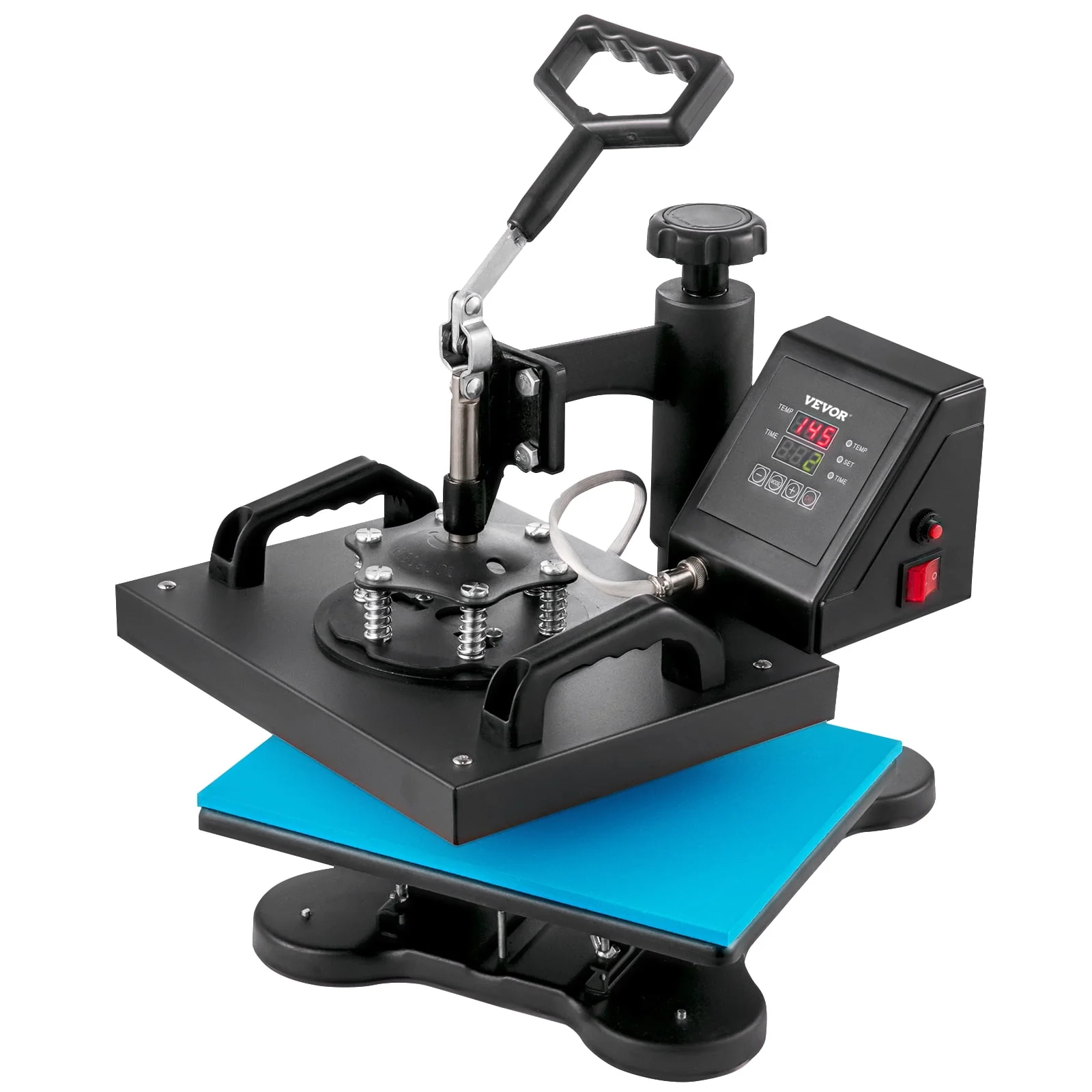 VEVOR 12X10 inch Heat Press Dual Digital Heat Press Machine 650W Swing Away Heat Press T-Shirt Sublimation Printer Transfer 360 Degree Rotation for