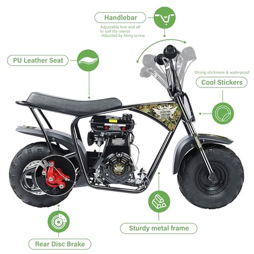 Oryxearth Mini Dirt Bike for Kids, 105CC 4-Stroke Kid Gas Powered Off-Road Pocket Pit Trail Motorcycle W/EPA Approved