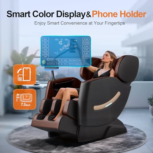 2025 Massage Chair Full Body - Zero Gravity Massage Chair Recliner for Fatigue w/Heating, Air Pressure Massage, 6 Auto Mode, 10 Rollers, Footrest