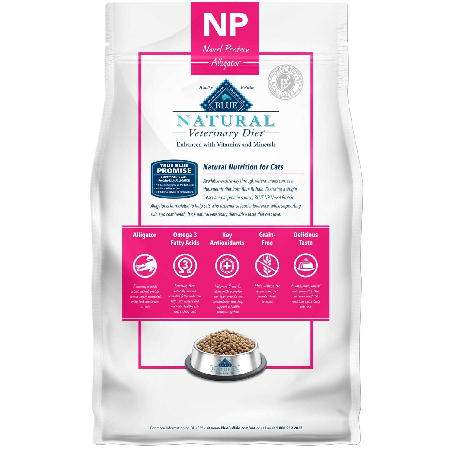 Blue Buffalo Natural Veterinary Diet NP Novel Protein-Alligator Dry Cat Food