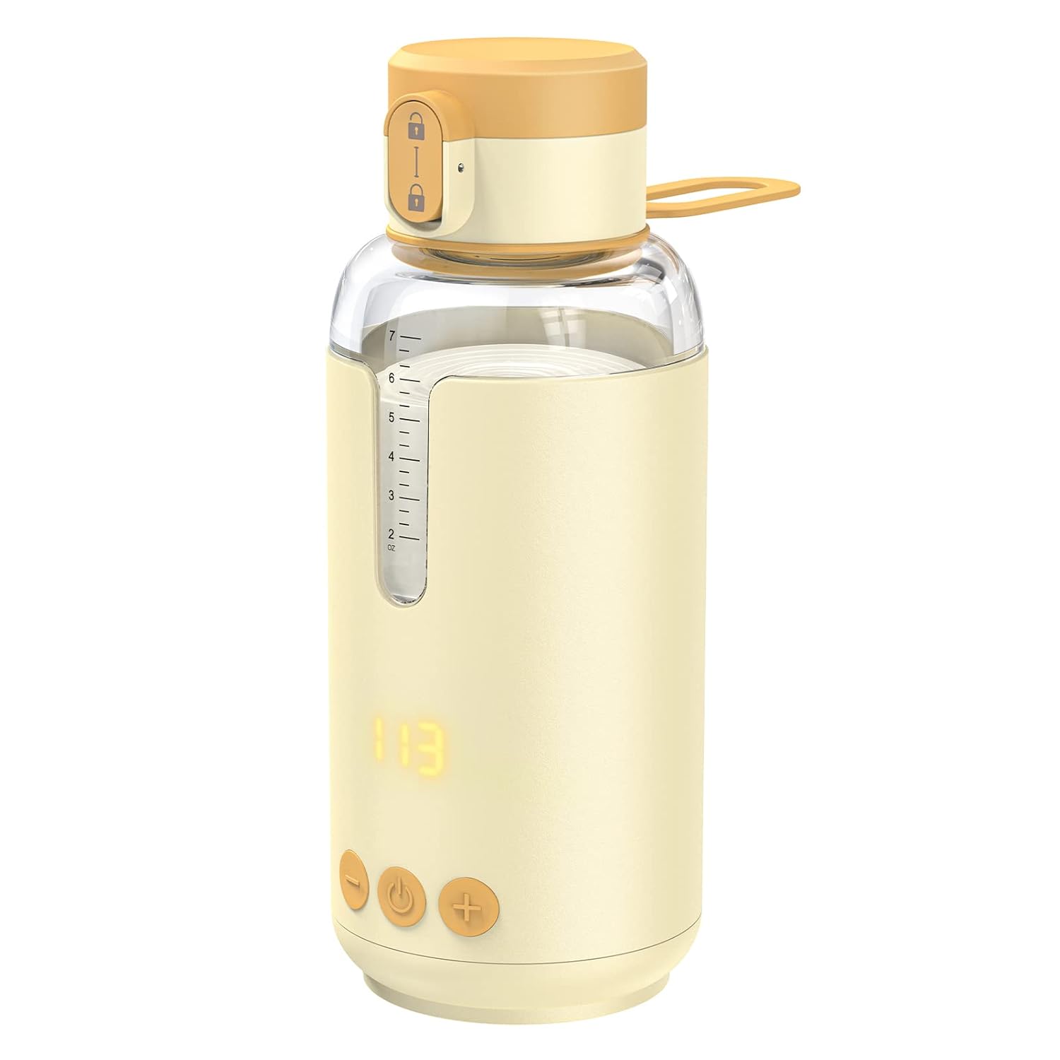 Portable Water Warmer for Formula,Milk,Precise Temp Control,Battery Powered Instant Warmer for Travel,8 Ounce,Smart Wireless Baby Flask for Car