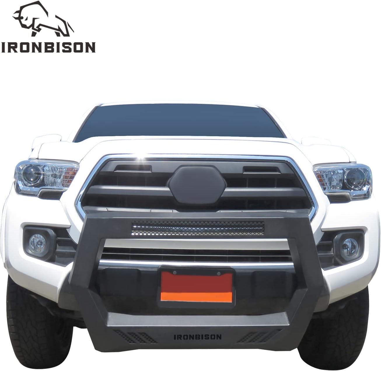 IRONBISON Barde Bull Bar Compatible with 2005-2022 Toyota Tacoma Pickup Truck Fine Textured Black Front Bumper Brush Grille Guard Compatible with 20”