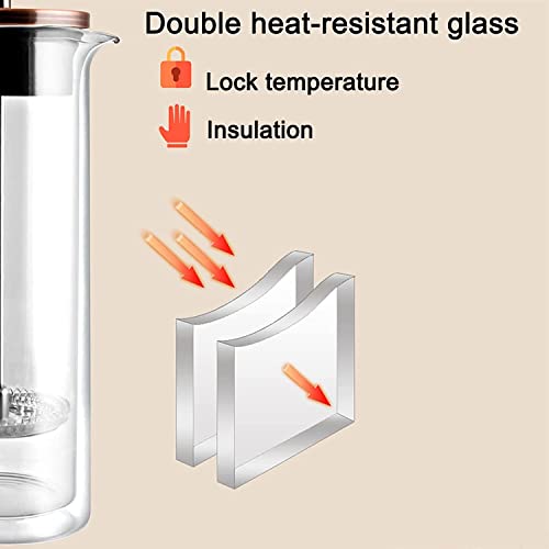 coffee machines French Press Coffee Maker with 3 Filters,304 Durable Stainless Steel Coffee Pot,Heat Resistant Borosilicate Glass Coffee Press