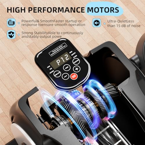 Under Desk Elliptical Machine, Electric Ellipse Leg Exerciser with Remote