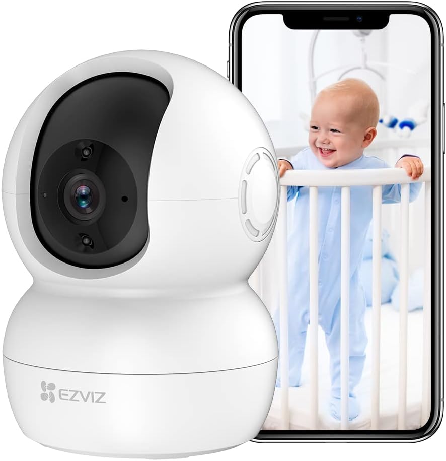 EZVIZ Security Camera Indoor WiFi 1080P, Baby Monitor with Motion Detection, Smart Tracking, Smart Night Vision, 2-Way Talk