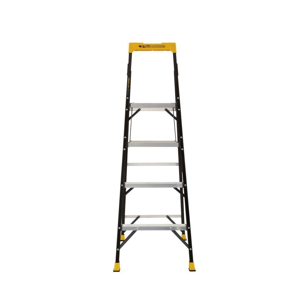 Gorilla Ladders 5.5 ft. Fiberglass Hybrid Ladder with 250 lbs. Load Capacity Type I Duty Rating