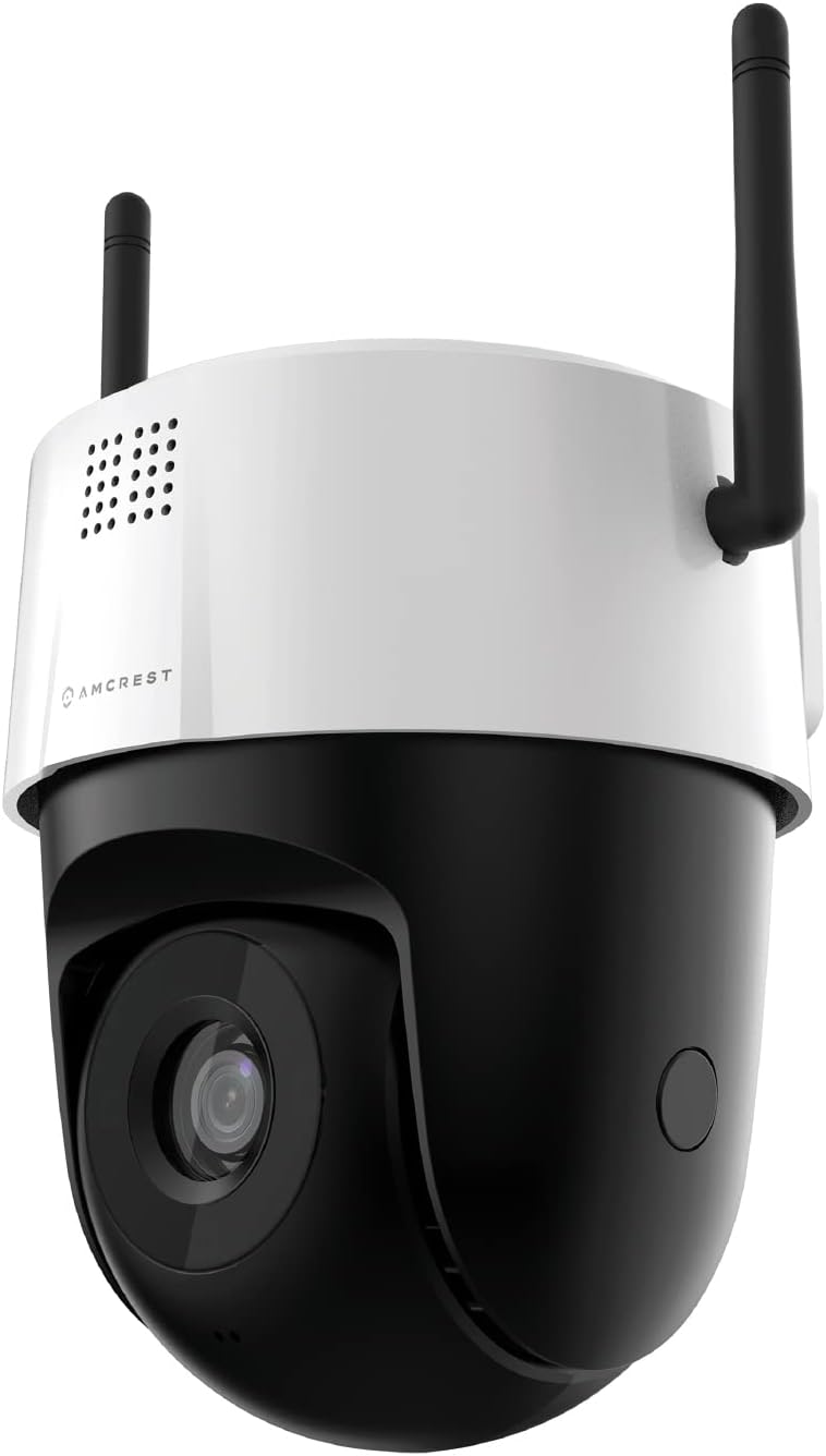 Amcrest 5MP UltraHD Mini AI Outdoor WiFi Camera, Security IP Camera with Two-Way Audio, 98ft Full Color Nightvision, Remote Viewing, 5-Megapixel