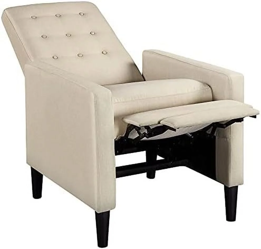 RUNFAYBIU Fabric Recliner Chair Mid-Century Modern Recliner Adjustable Single Recliner Sofa with Thicker Seat Cushion Tufted Upholstered Sofa with