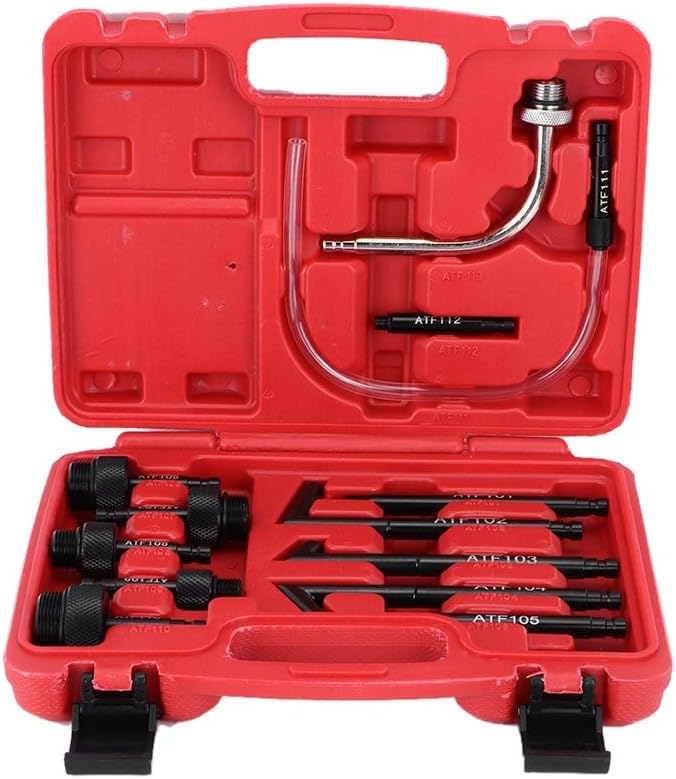 KIMISS 13Pcs/Set Oil Fill Adapter Transmission Fluid Oil Refilling Refill Connector Tool Kit + transmission fluid iol filler adapter for Audi trans