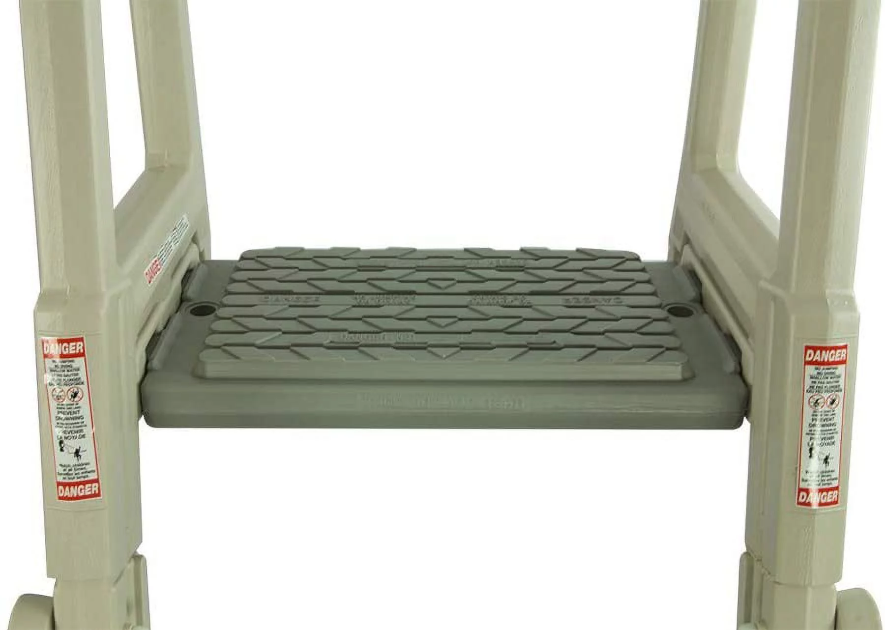 Confer Resin Swimming Pool Steps and Ladder - Warm Gray Frame with Gray Threads