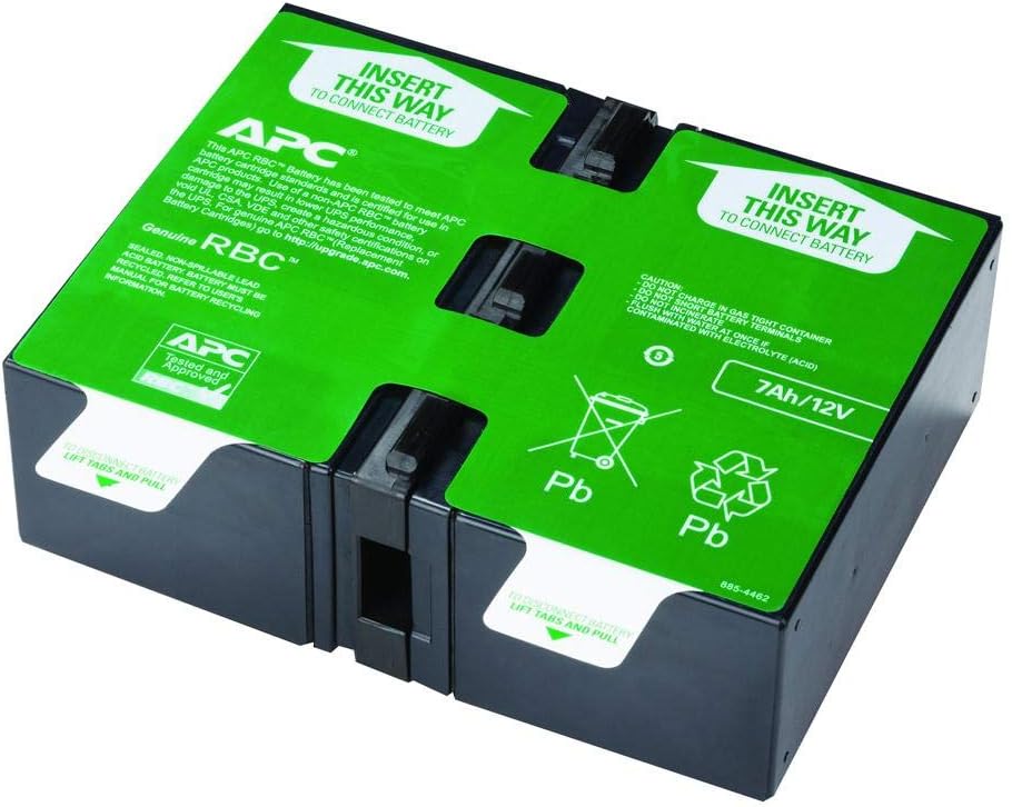APC UPS Battery Replacement, APCRBC124, for APC UPS Models BX1500M, BR1500G, BR1300G, SMC1000-2U, SMC1000-2UC, BR1500GI, BX1500G, SMC1000-2U