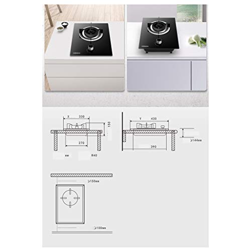 Burners Gas Hob Built-in Gas Hob 4.8KW,Desktop/Built-in Home Kitchen Single Burner Gas Stove ，Easy To Clean