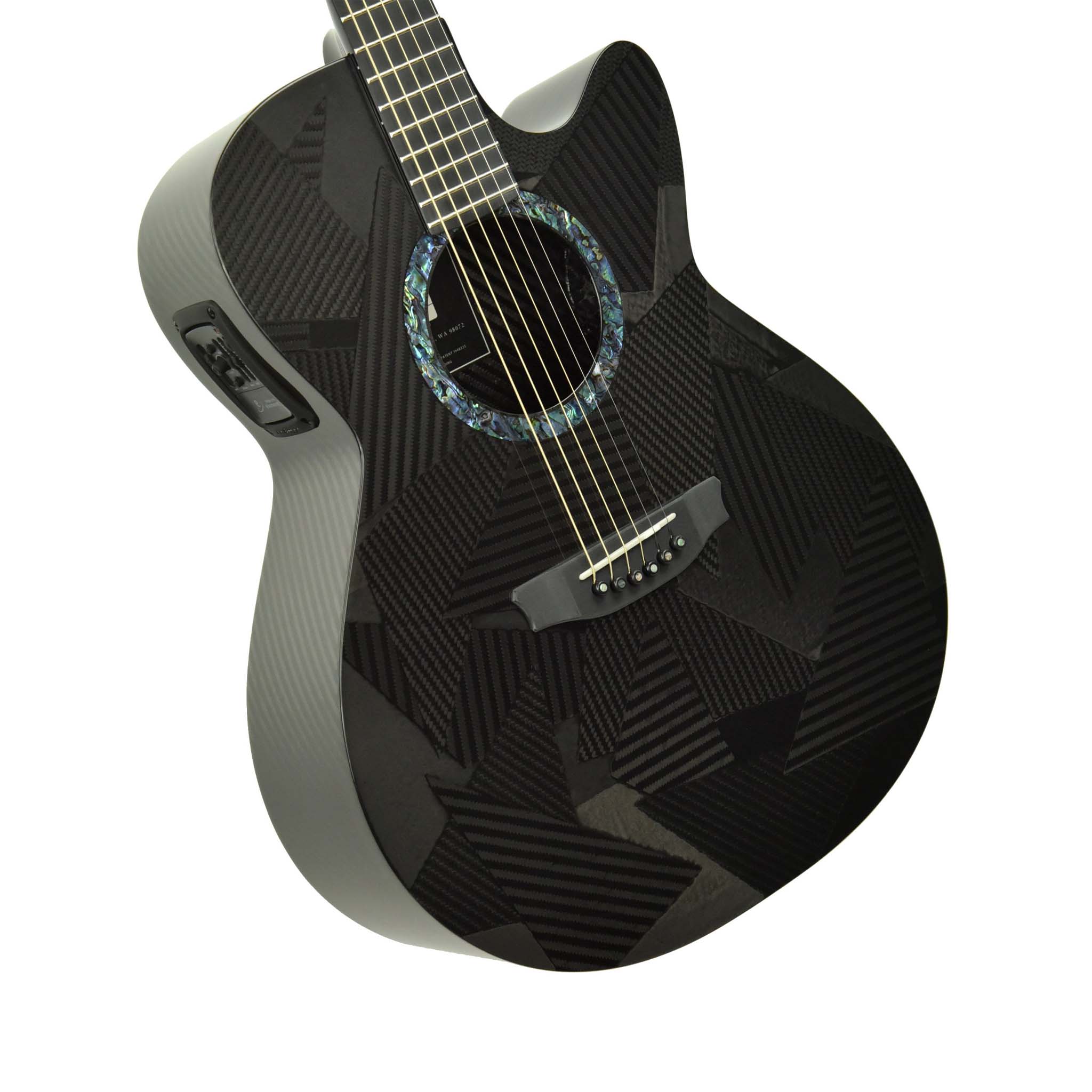 Rainsong BI-WS1000N1 Black Ice Series Acoustic-Electric Guitar w/Case