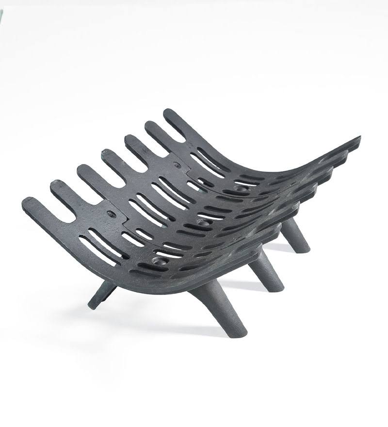 Large Cast Iron Deep-Bed Fireplace Grate