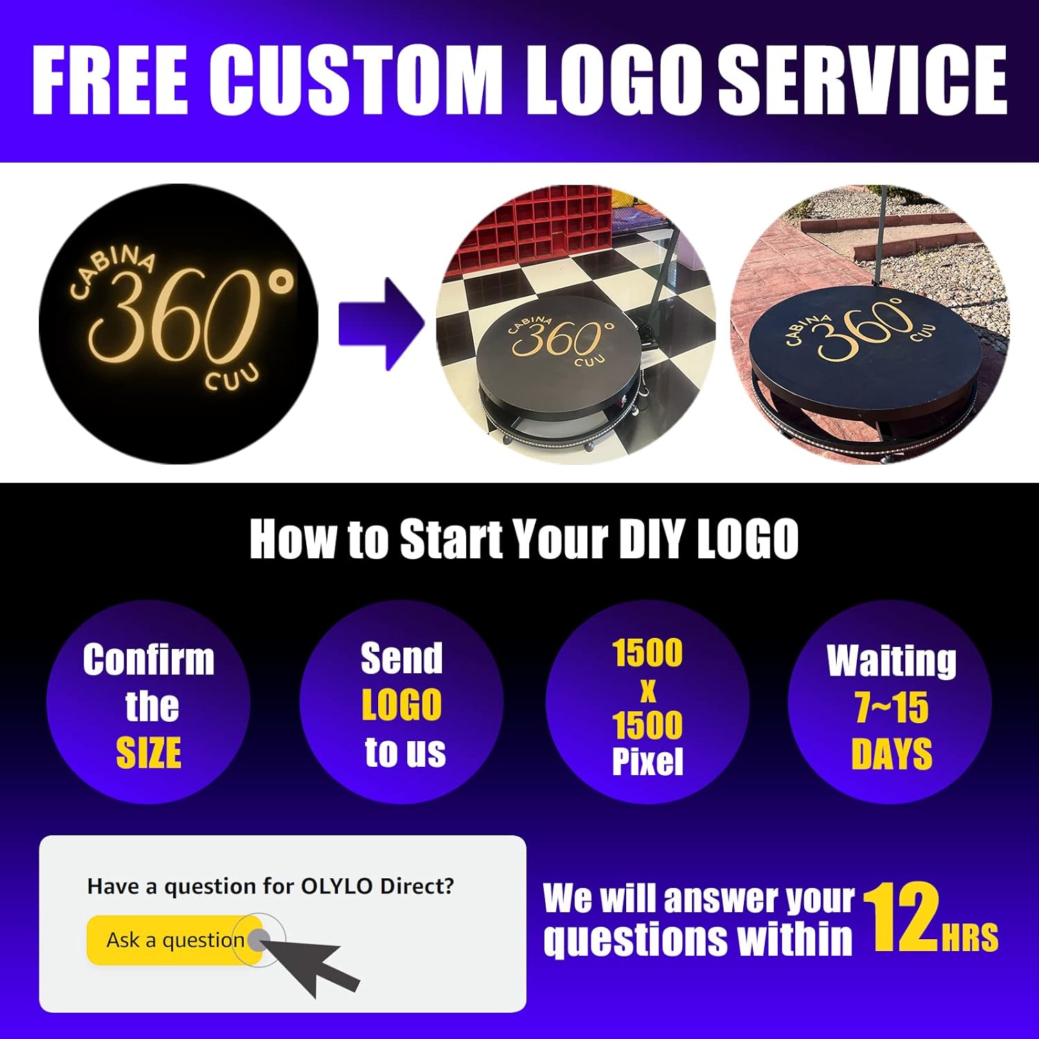 360 Photo Booth Machine for Parties with Free Logo Ring Light Selfie Holder Accessories