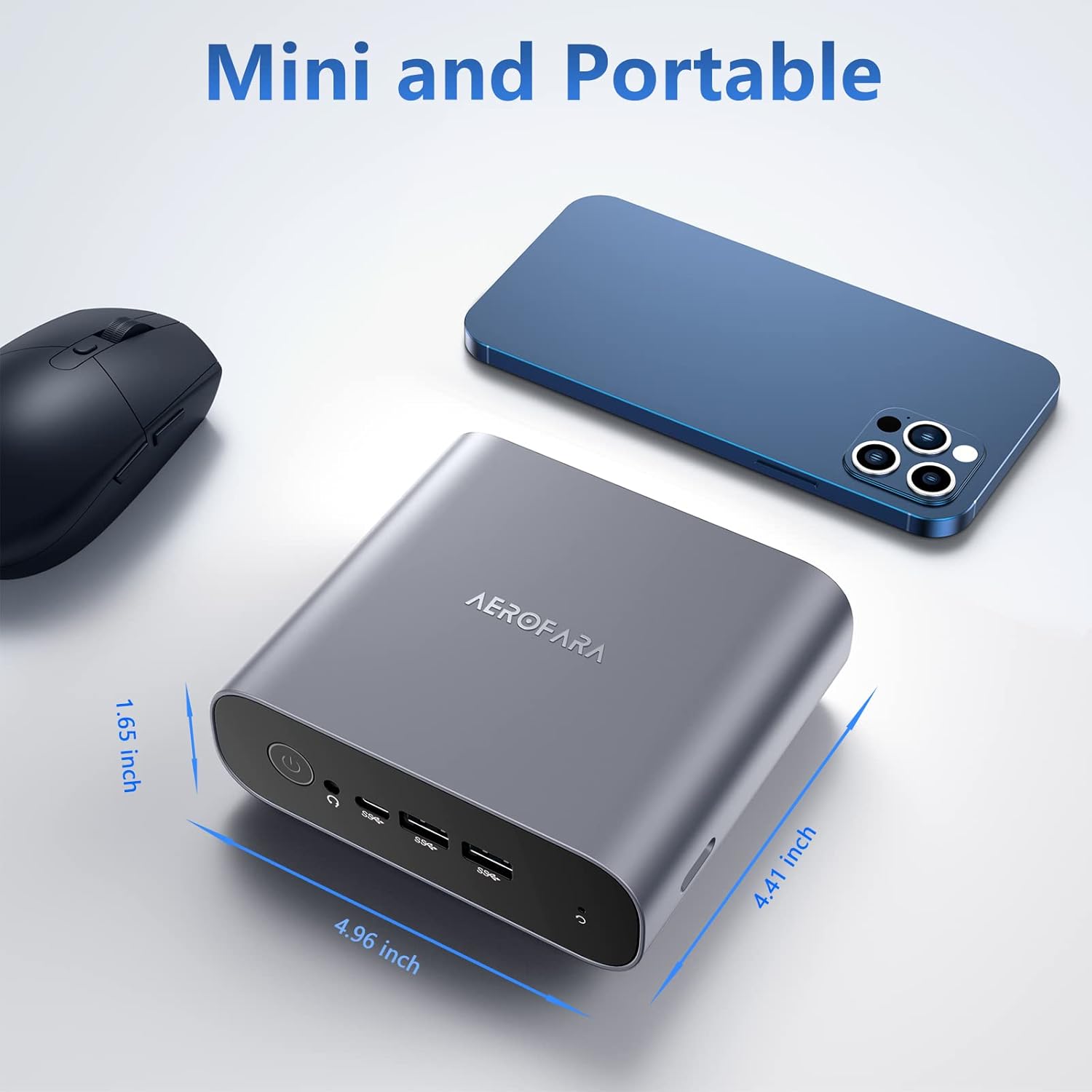 Mini PC Windows 11 Pro, New 4 Core 8th Gen i5-8279U (Up to 4.1GHz), 8G RAM 256G SSD, Smart Cache, Mini Computers 4K 60Hz Dual HDMI, Gigabit Ethernet