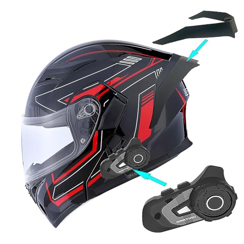 1Storm Motorcycle Modular Full Face Helmet Flip up Dual Visor Sun Shield: HB89