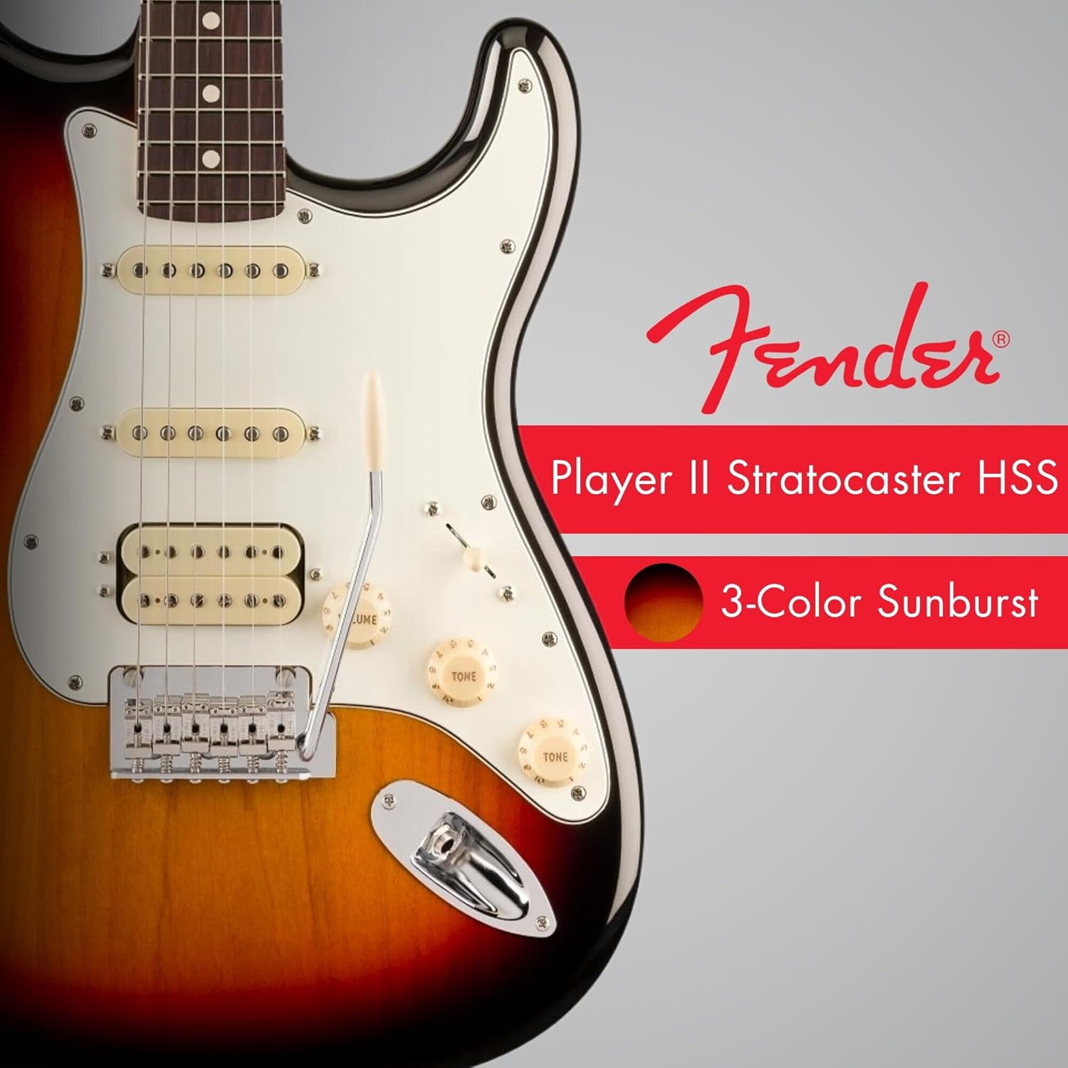Fender Player II Stratocaster HSS, Rosewood Fingerboard, 3-Color Sunburst