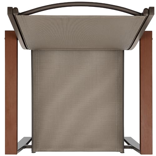 Best Choice Products 4-Piece Outdoor Textilene Patio Conversation Set, Backyard Furniture w/Loveseat, Coffee Table, Steel Frame - Taupe/Charcoal