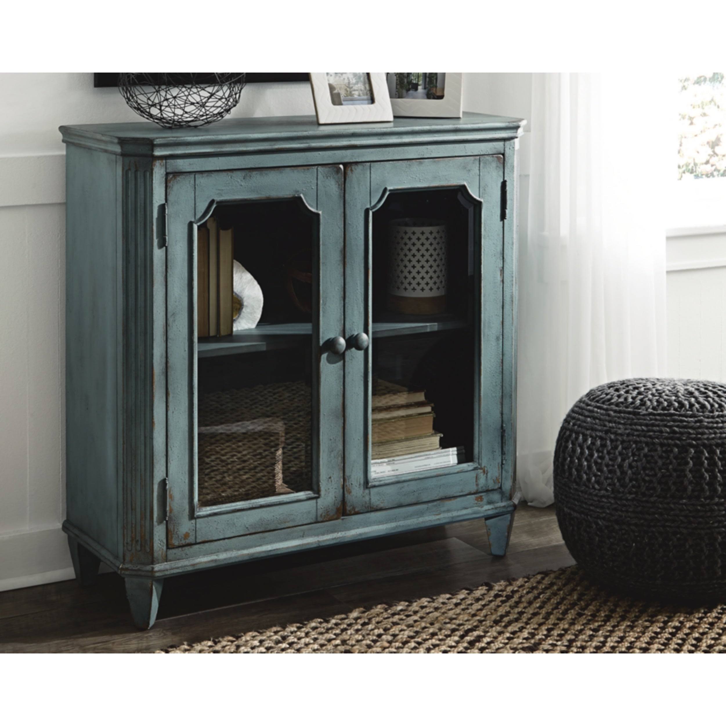 Ashley Mirimyn Antique Teal Door Accent Cabinet