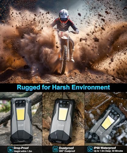 8849 Tank 3 Pro Rugged Smartphone 2024, 23800mAh Rugged Projector Phone 97dB Loud Speaker