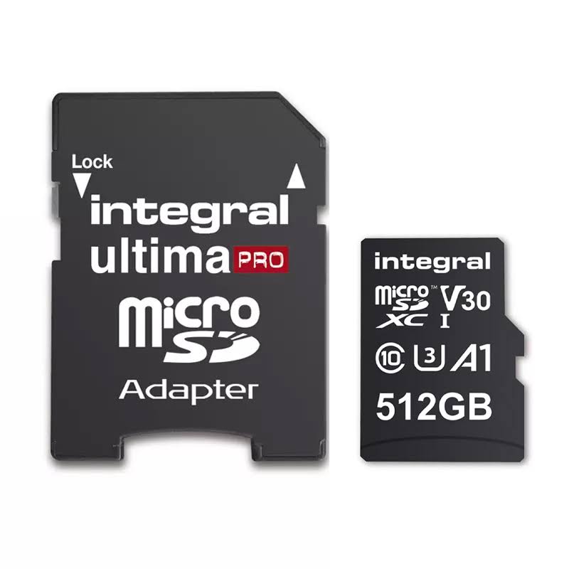Integral 512gb UltimaPro A2 V30 High Speed Micro SD Card (sdxc) UHS-I