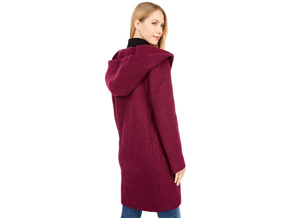 Cole Haan Asymmetrical Wool-Blend Coat, 4 / Purple