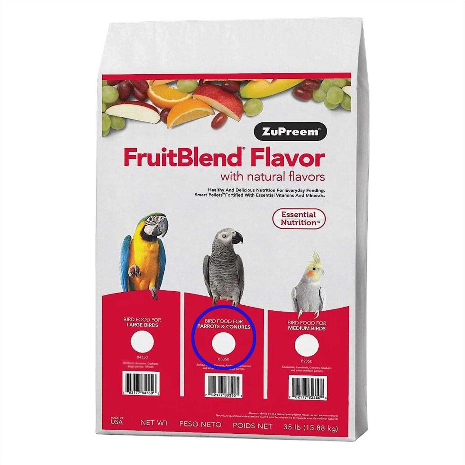 ZuPreem FruitBlend 83350 Bird Food - Pet Supplies online store
