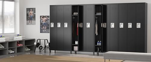 72" Metal Locker for Employees 3 Doors Blue Steel Storage Locker for Office, School, Gym - Metal Storage Cabinets for Home, Office, Gym, School