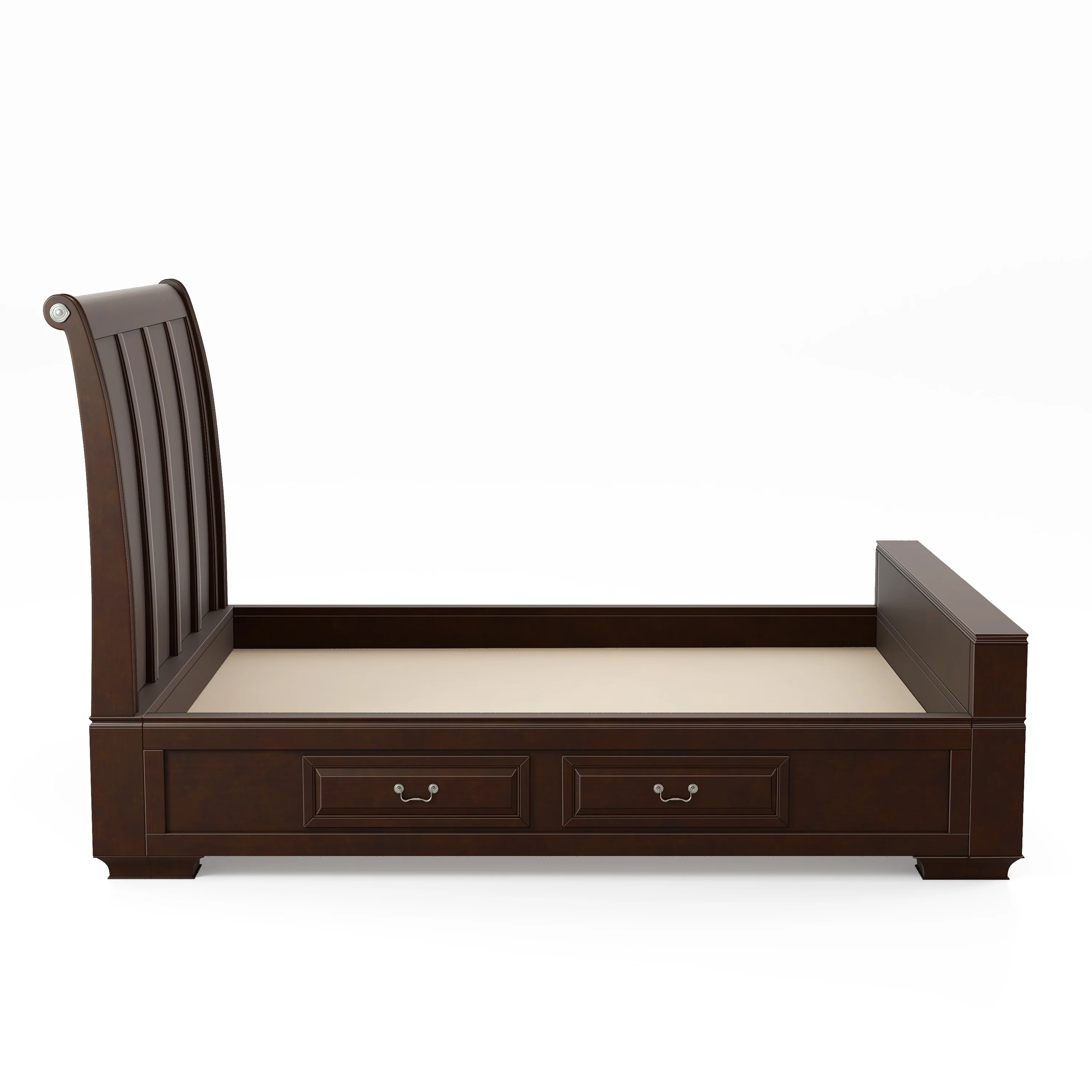 Furniture of America Damien Platform Bed, California King, Brown Cherry