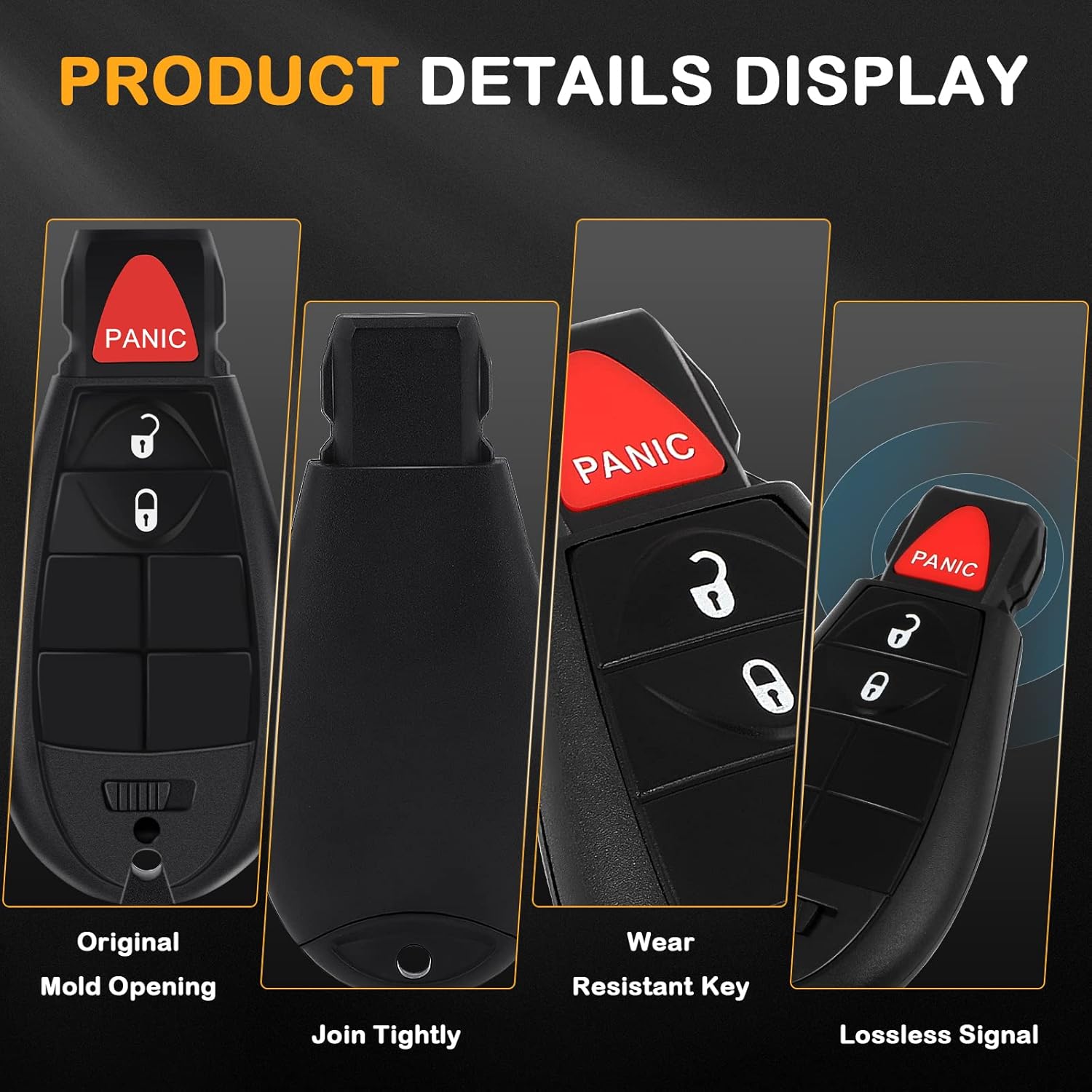 Key Fob Keyless Entry Remote for Town & Country for Charger Durango Grand Caravan Journey Ram 1500 for Grand Cherokee for Challenger Ram 2500 3500