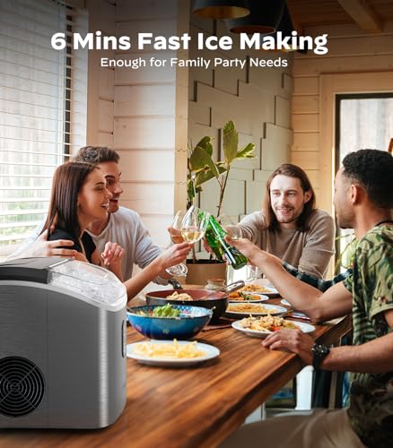 Nugget Ice Maker Countertop, Silonn Chewable Pellet Ice Machine with Self-Cleanin Function, 33lbs/24H Portable Ice Makers for Home Kitchen Officce