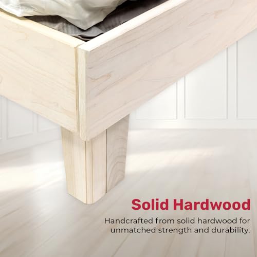 Solid Hardwood Platform Bed Frame with Slats, Quality Crafted in Pennsylvania, USA from Poplar by Mennonite Artisans, No Box Spring Needed