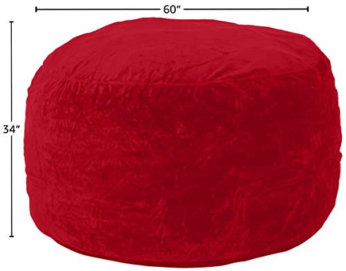 Chill Sack Bean Bag Chair - 5' Giant Memory Foam Lounge Chair with Soft Microfiber Cover – Cozy Furniture for Living Room, Dorm