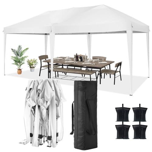COBIZI Canopy 10x20 Pop Up Canopy Tent with 6 Sidewalls Party Tents for Parties Weddings Backyard Waterproof Canopy Outdoor Commercial Canopy Event