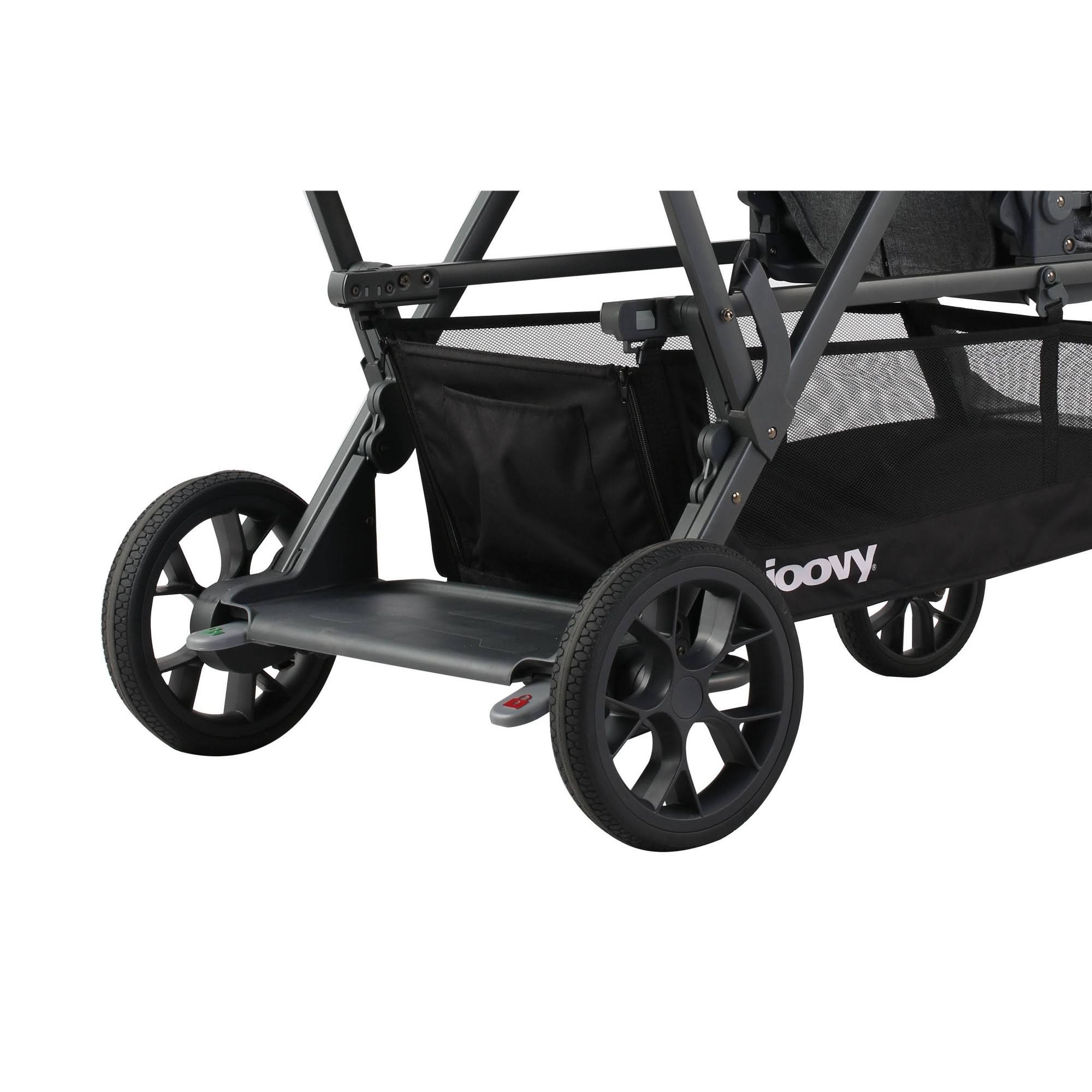 Joovy Caboose S Too Sit Stand Double Stroller - Black Melange