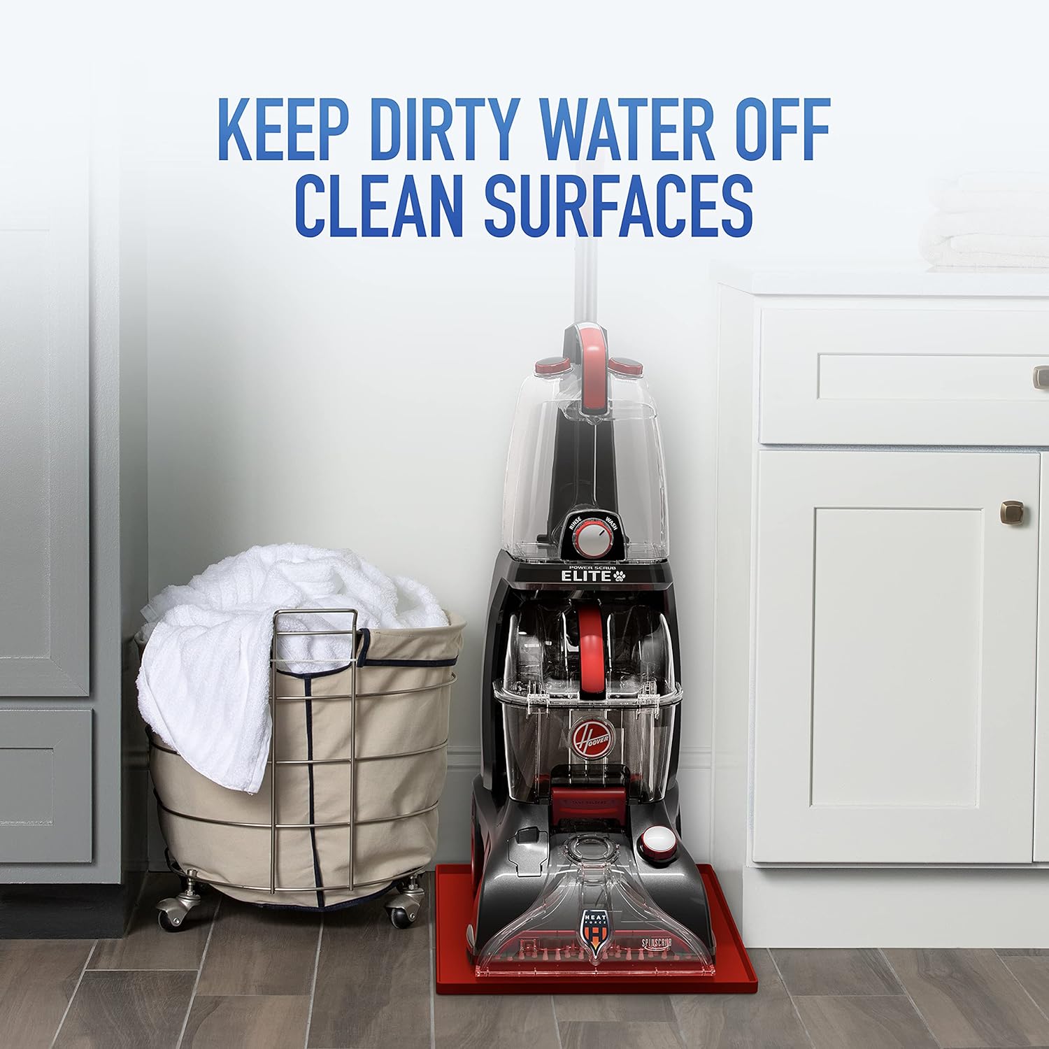 Hoover PowerScrub Elite Pet Upright Carpet Cleaner Shampooer, Lightweight Machine, with Storage Mat, FH50250B - Smart Home Appliances