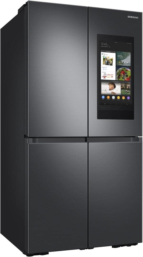 SAMSUNG 28.6 Cu. Ft. Fingerprint Resistant Black Stainless Steel Smart 4-Door Flex Refrigerator Featuring Family Hub With Beverage Center And Dual