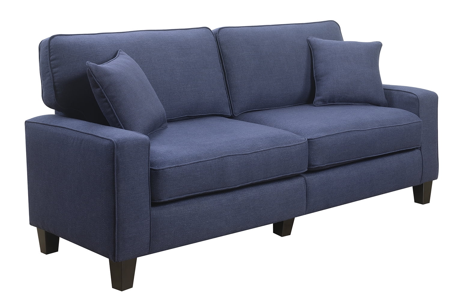 Serta Palisades Modern Track Arm 73-inch Sofa, Navy Blue Fabric