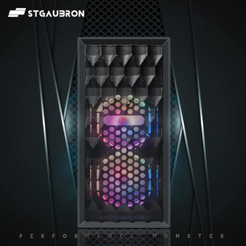 STGAubron Gaming PC Computer Desktop, GeForce RTX 2060 Super 8G, Intel Core I7 8th up to 4.1GHz, 16G DDR4, 1T SSD, WiFi 6 & BT 5.2, RGB Fan x6
