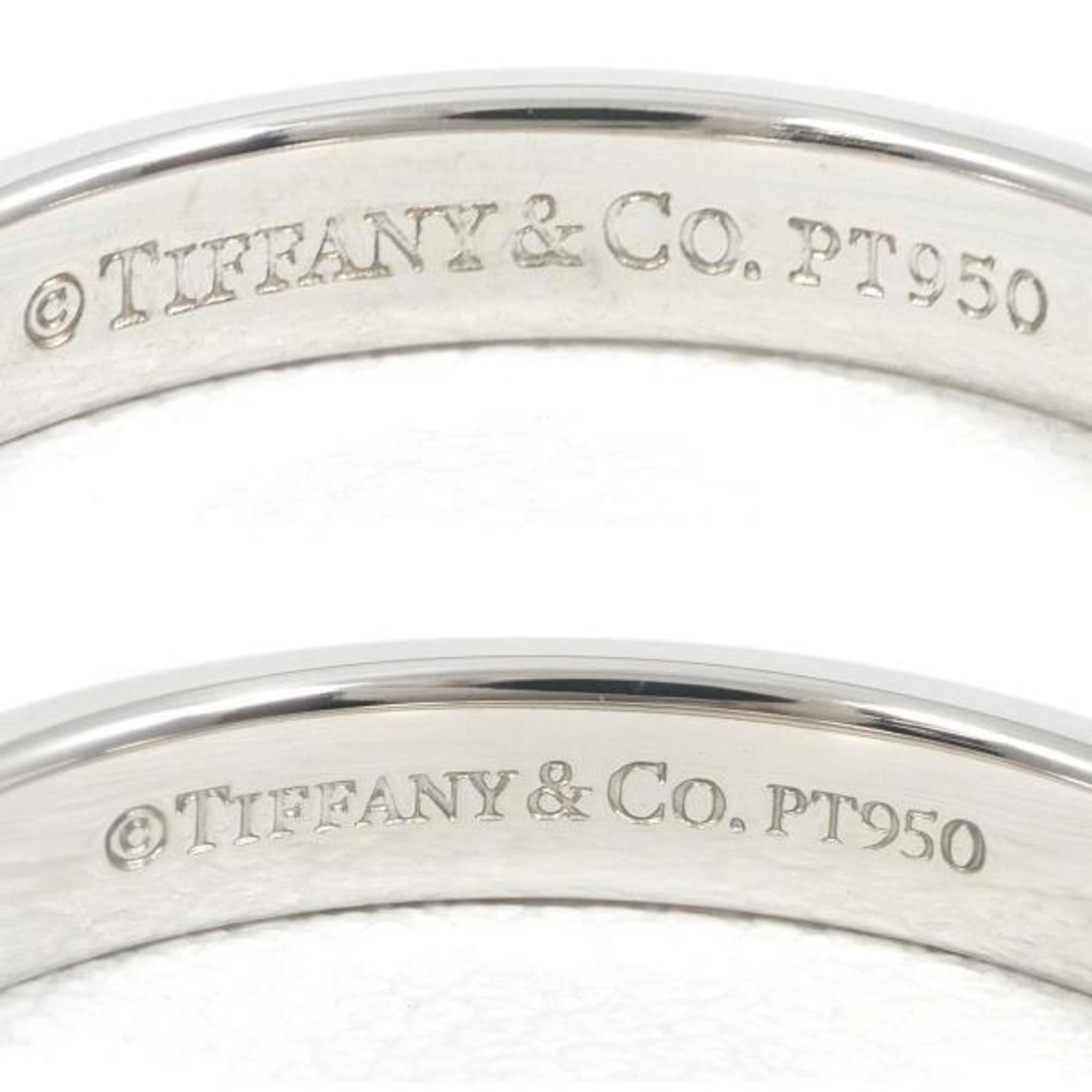 Pre-Owned Tiffany Classic Band 2 Set PT950 Ring No. 14 17.5 Total Weight Approx. 9.8g Jewelry (Good)