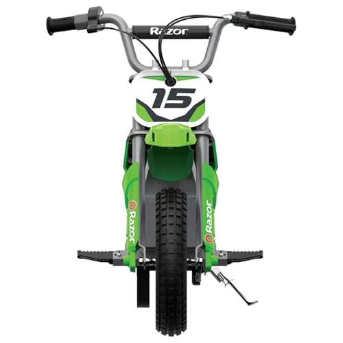 Razor MX400 Dirt Rocket – 14 MPH (22 KMH) Off-Road Electric Dirt Bike, High-Torque Motor, 30 Min Ride Time, Adjustable Handlebars, Ages 13+, Green