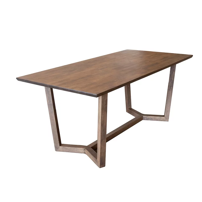 Home Square 4 Piece Furniture Set with Dining Table Bench and 2 Dining Chairs