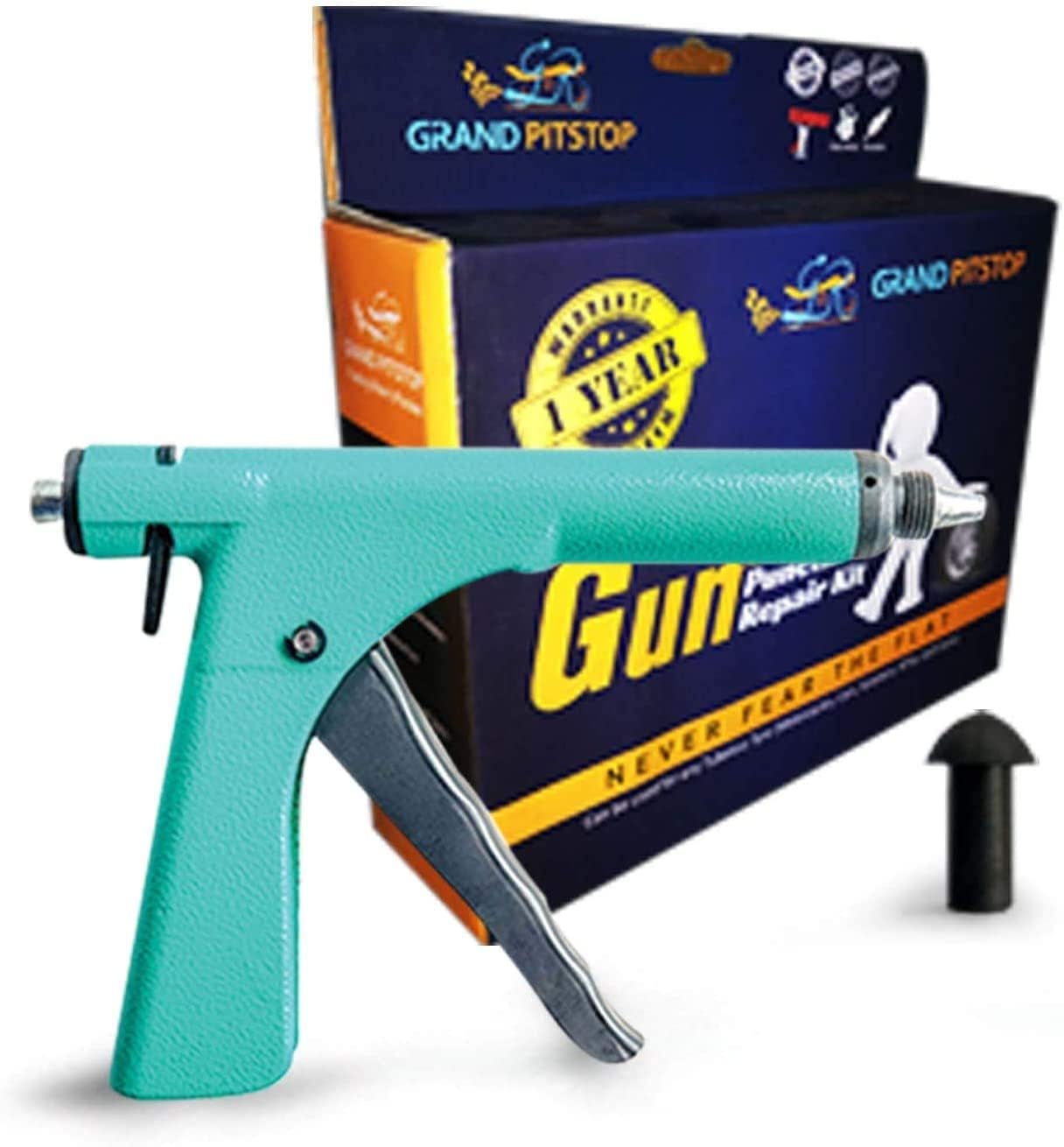 GRAND PITSTOP Tire Puncture Repair Kit with 15 Mushroom Plugs Pack of 2