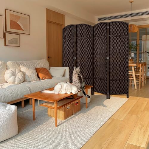 Room Divider, Room Dividers and Folding Privacy Screens, 16in Privacy Screen, 6 Panel Temporary Wall Partitions, 6ft Space Separation Panel Screen