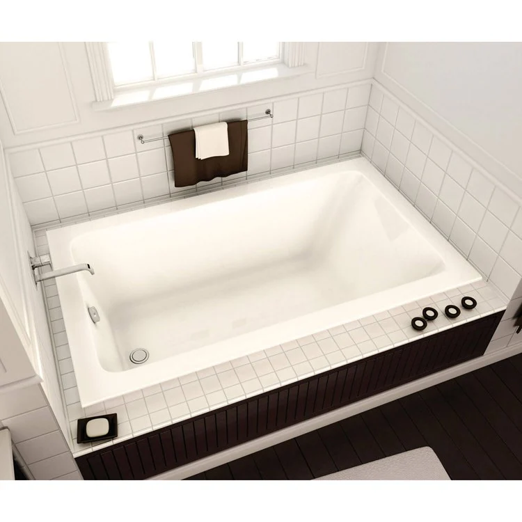 Tub Pose 72 x 35-3/4 x 23-5/8 Inch Drop-in with Whirlpool End White Acrylic