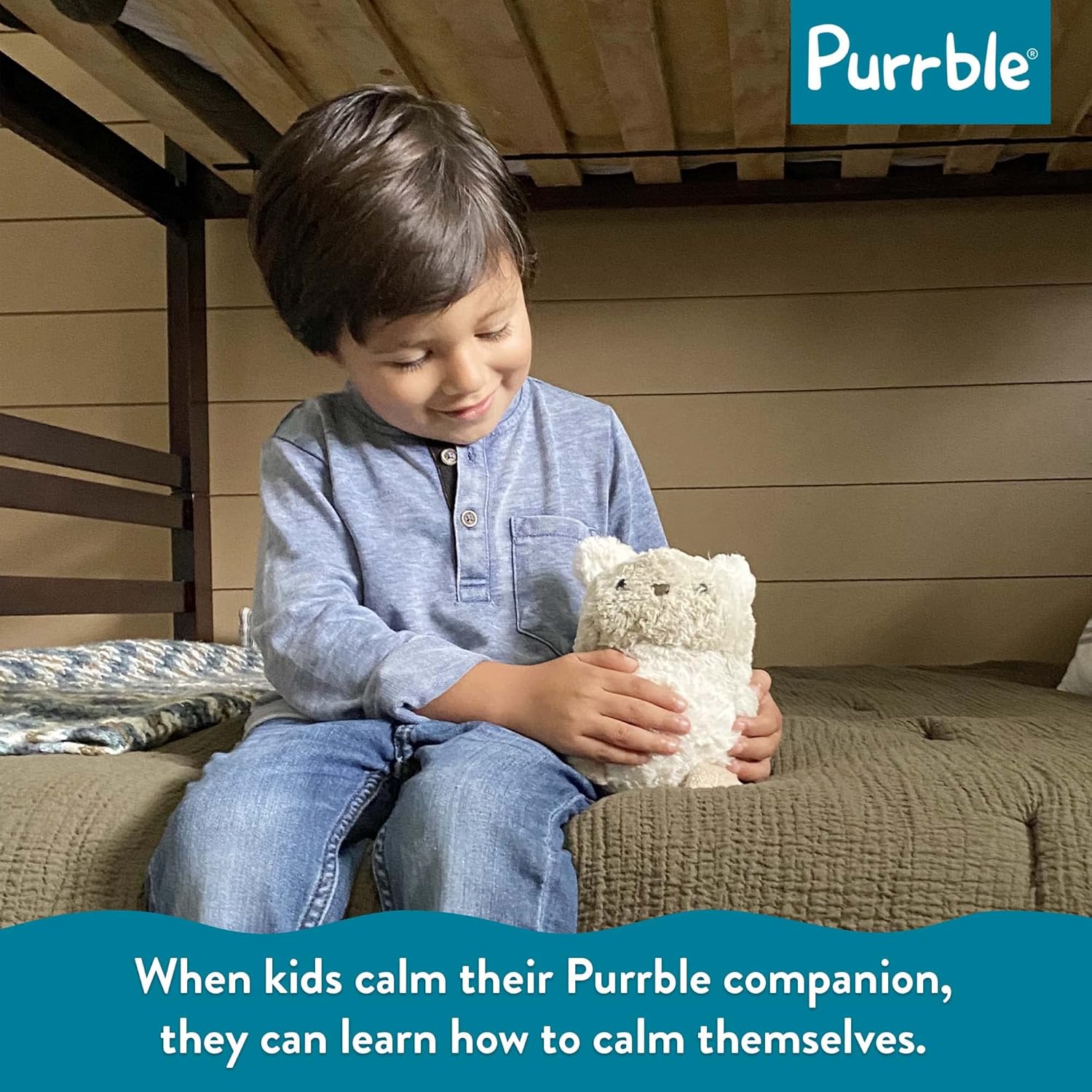 Purrble - Calming Toy Companion with Dynamic Heartbeat and Soothing Purr - Interactive Plush Companion for All Ages