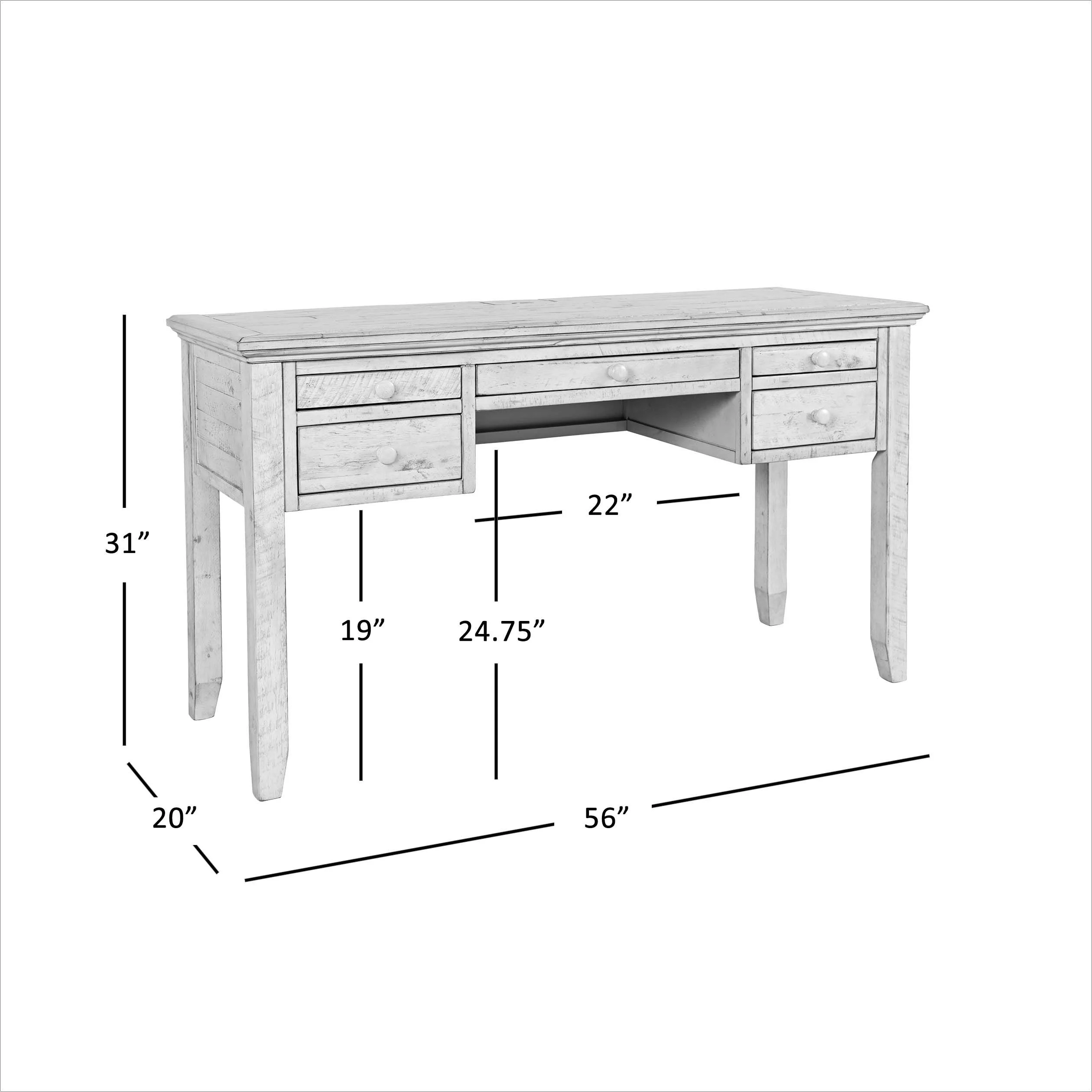Jofran Rustic Shores Coastal Style USB Charging Desk and Chair Set