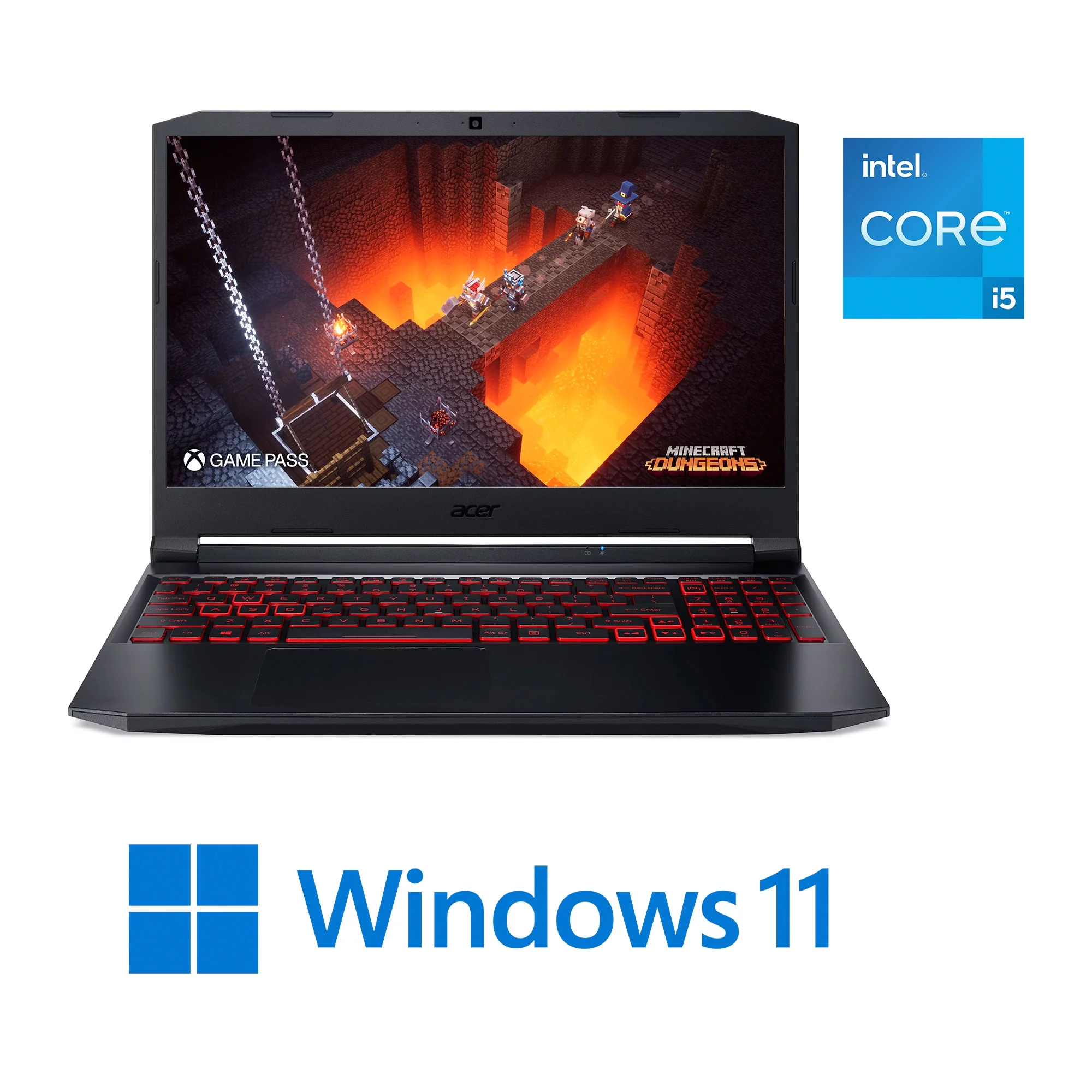 Acer Nitro 5 , 15.6" Full HD IPS 144Hz Display, 11th Gen Intel Core i5-11400H, NVIDIA GeForce RTX 3050Ti Laptop GPU, 16GB DDR4, 512GB NVMe SSD