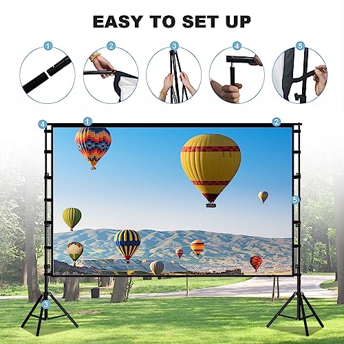 150 180 inch Projector Screen With Stand,HUANYINGBJB Outside Projection Screen